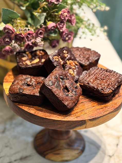 Grain Crumbs signature chocolate walnut brownie